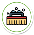 This icon shows stone cleaning services.