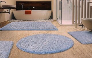 This image shows carpets in the bathroom.