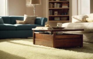 This image shows a living room. The carpet on this living room was cleaned by a professional carpet cleaner.
